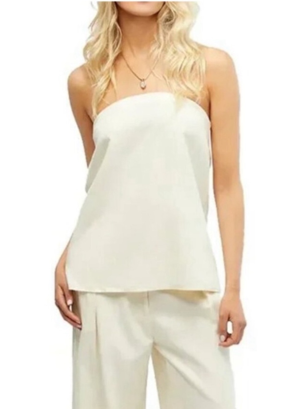 NWT WeWoreWhat Strapless Top in Ecru